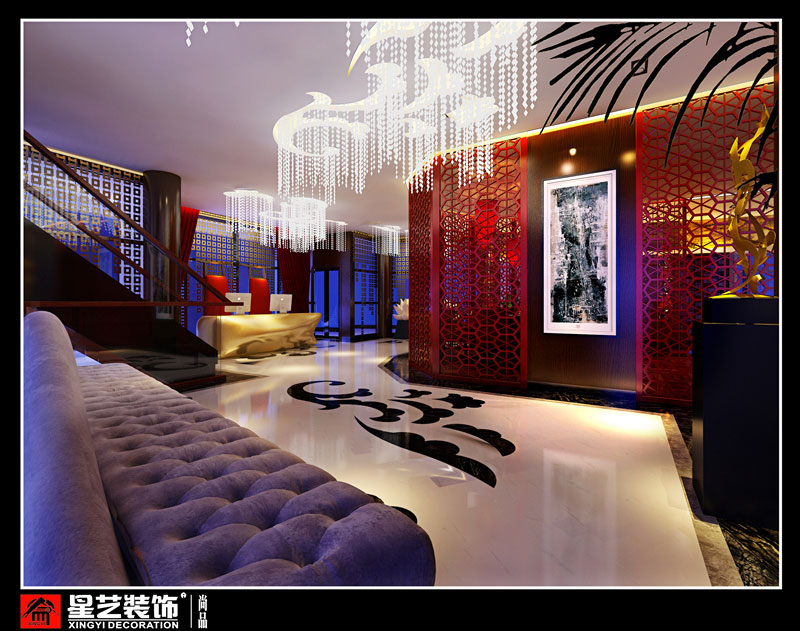 柳州東堤酒吧裝修第二層餐廳設計效果01