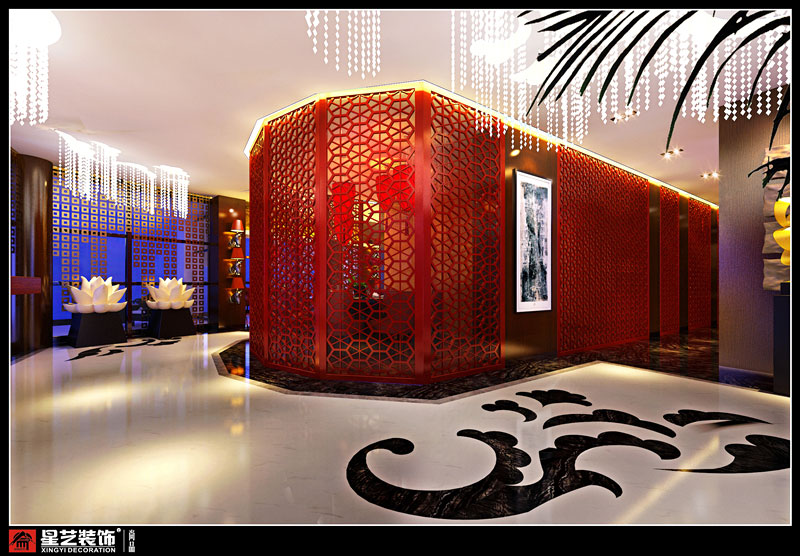 柳州東堤酒吧裝修第二層餐廳設計效果02